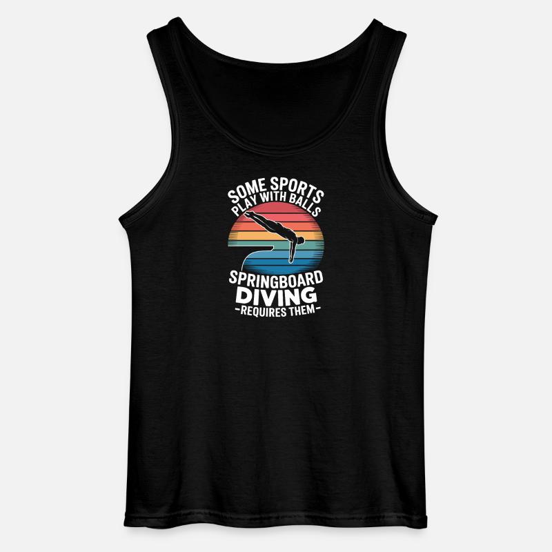 Kunstspringen Turmspringer Sprungbrett - Gildan Männer Tank Top - Schwarz