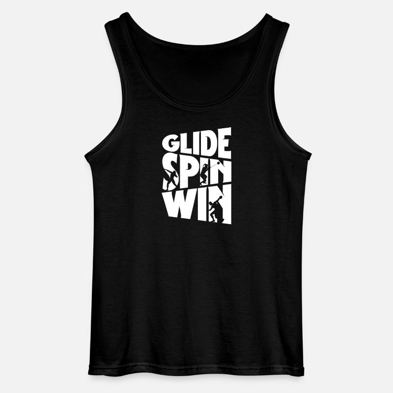 Kugelstoßen Kugelstoß Kugelstoßer Glide Spin Win - Gildan Männer Tank Top - Schwarz