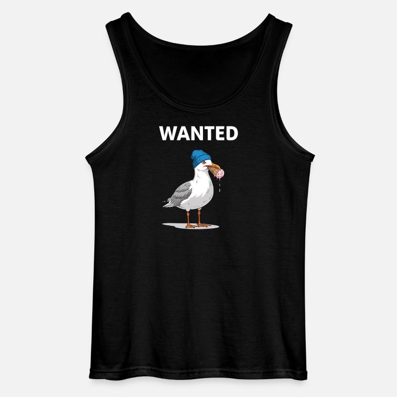 Gesucht Möwe Eiscreme Abenteuer - Gildan Men’s Tank Top - black