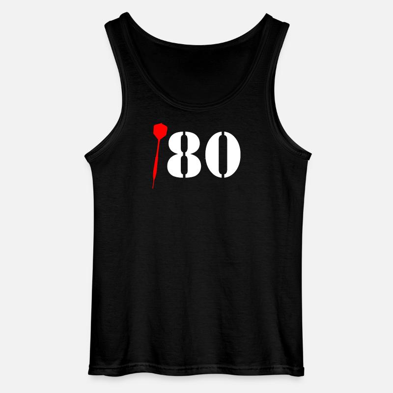 Dart 180 Spruch „Einhundertachtzig!“ Tripple 20 - Gildan Männer Tank Top - Schwarz