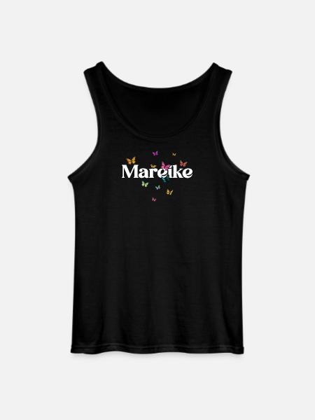 Schöner Mädchenname MAREIKE mit Schmetterlingen  - Gildan Männer Tank Top - Schwarz