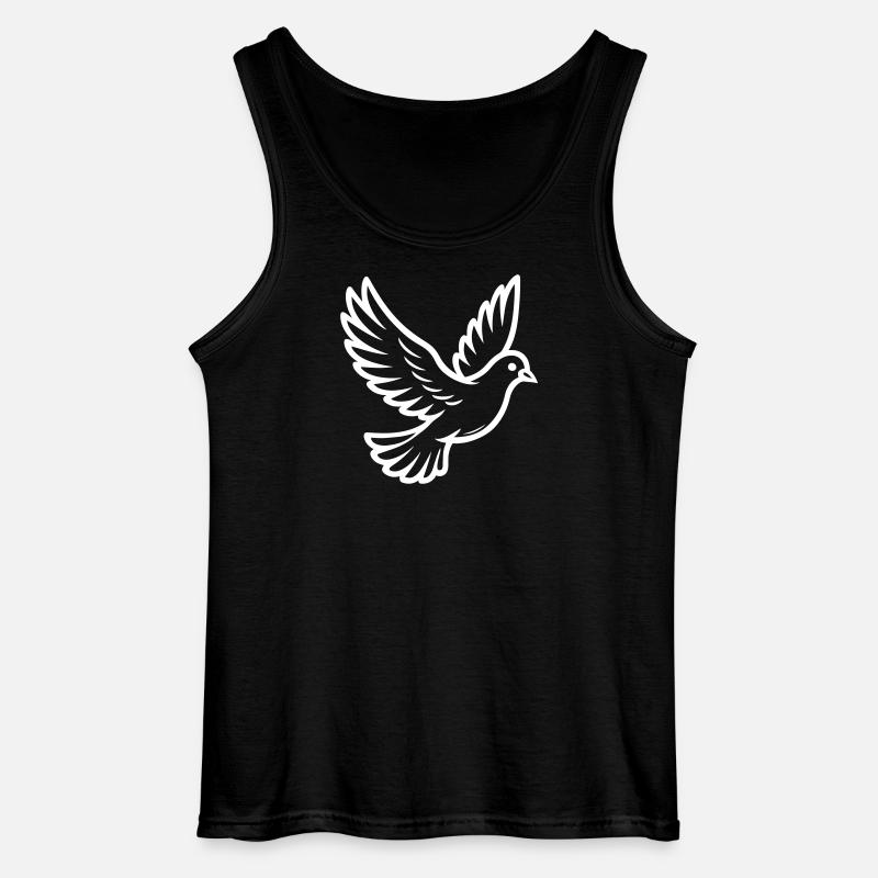 Taube Vogel - Gildan Männer Tank Top - Schwarz