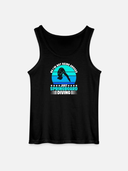 Diving diving board - Gildan Men’s Tank Top - black