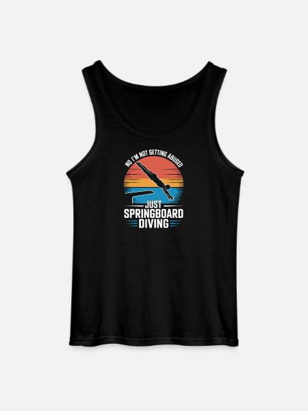 Diving diving board - Gildan Men’s Tank Top - black