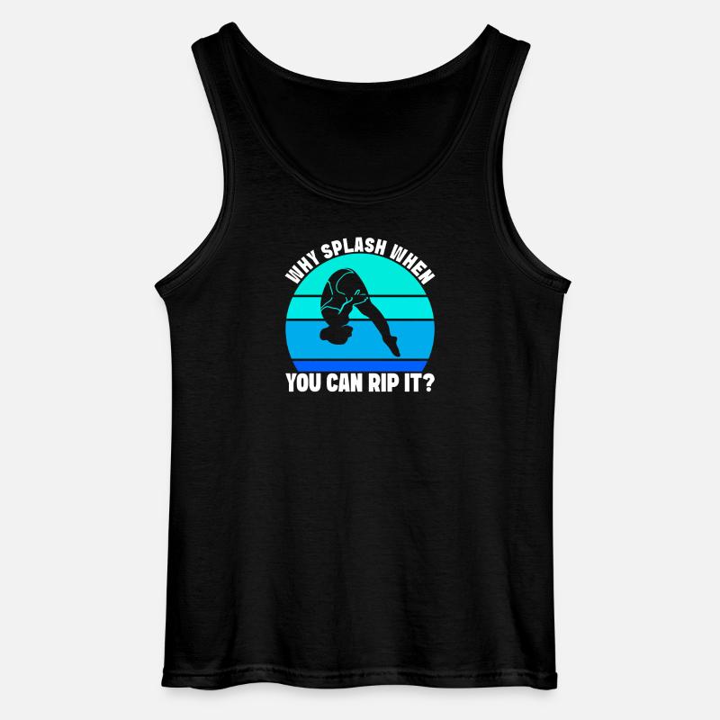 Kunstspringen Turmspringer Sprungbrett - Gildan Männer Tank Top - Schwarz