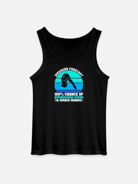 Diving diving board - Gildan Men’s Tank Top - black