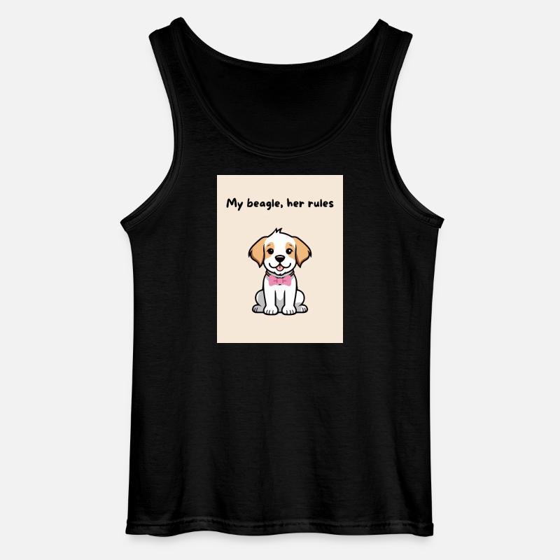 A-Beagle-mio_-5- - Gildan Männer Tank Top - Schwarz