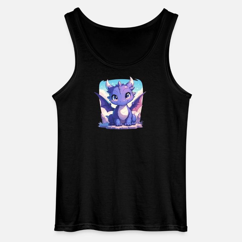 Drachen Drache - Gildan Männer Tank Top - Schwarz