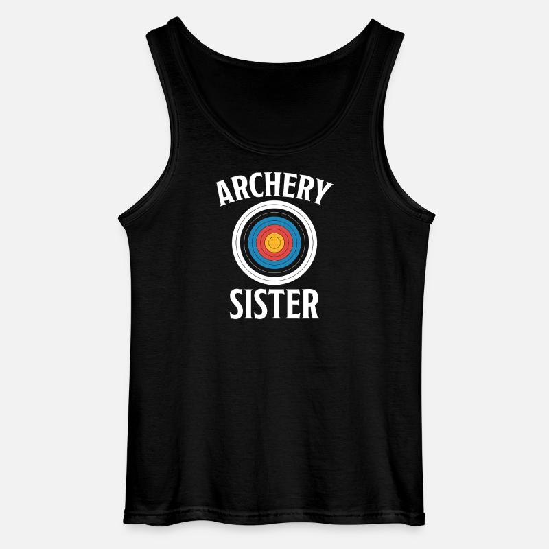 Bogenschießen Spruch Schwester Bogenschießen - Gildan Männer Tank Top - Schwarz