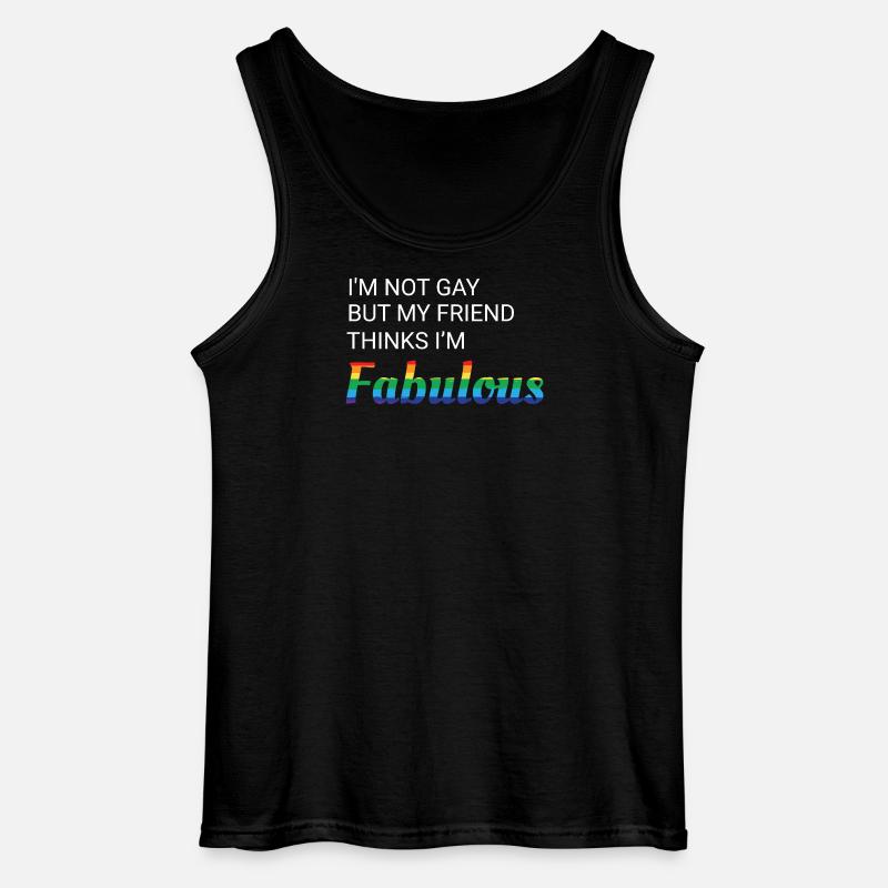 Freundschaft Stolz Regenbogen Design - Gildan Männer Tank Top - Schwarz