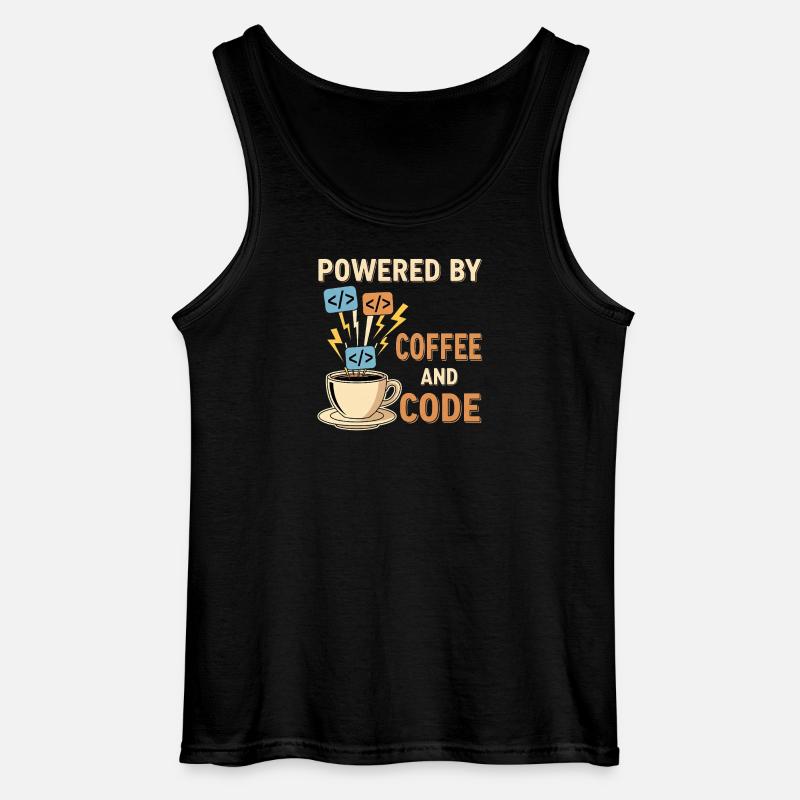 Programmierer Kaffee Motiv Design - Gildan Männer Tank Top - Schwarz