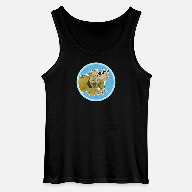 Leguan Eidechse Leguane Geschenke - Gildan Männer Tank Top - Schwarz