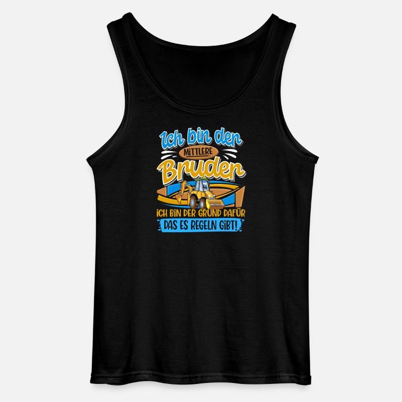 Bagger Mittlerer Bruder Geschwister - Gildan Männer Tank Top - Schwarz