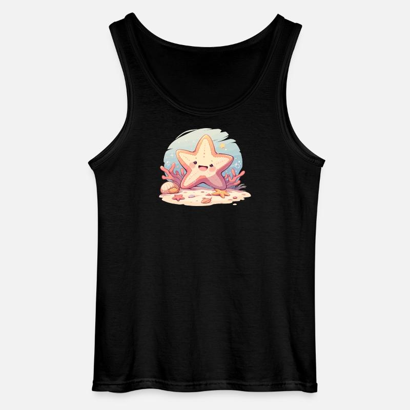 Seesterne Seestern - Gildan Männer Tank Top - Schwarz
