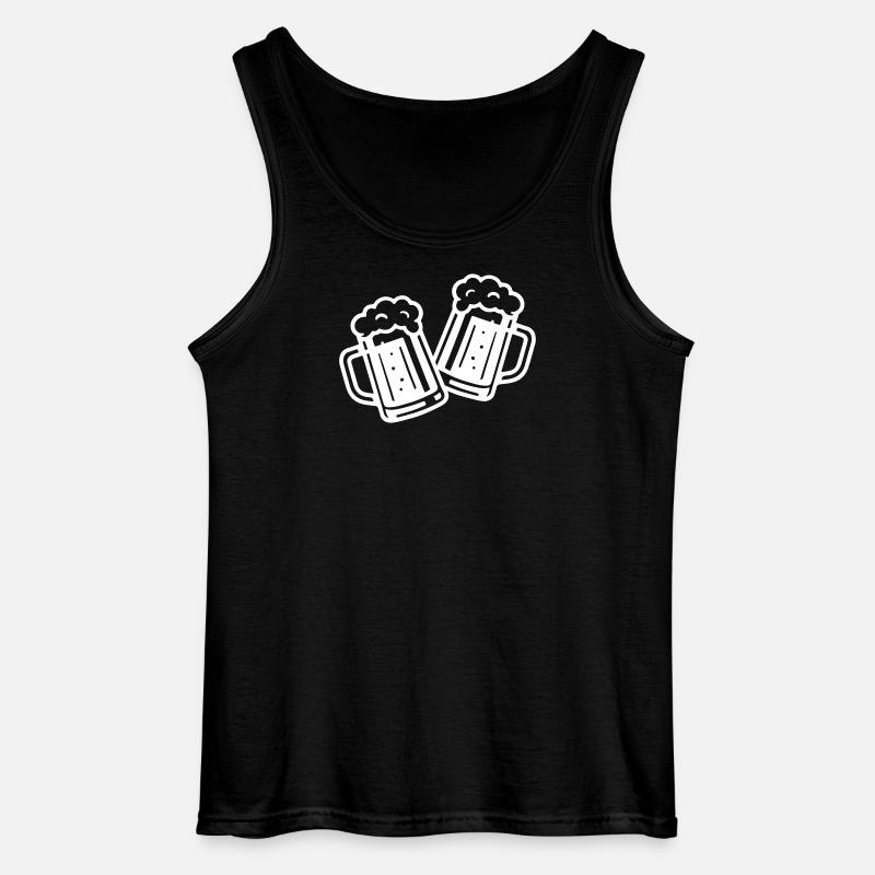 Bier Prost Bierkrug - Gildan Männer Tank Top - Schwarz