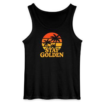 Séjournez au Golden Sunset Palms - Débardeur Gildan Homme - noir - Devant - AI Model Male 185 dark (185cm)
