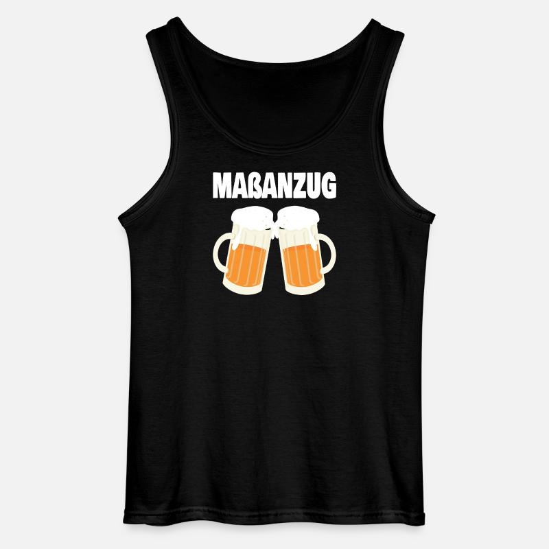 Maß Bier Maßanzug - Gildan Männer Tank Top - Schwarz