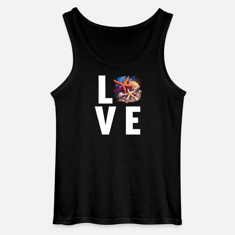 Seesterne Seestern - Gildan Männer Tank Top - Schwarz