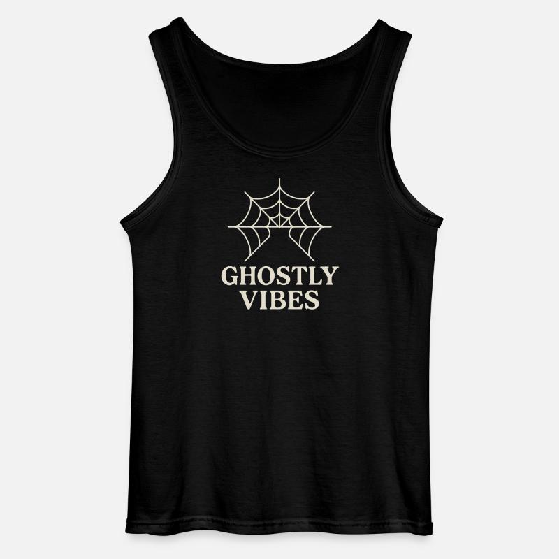 Spinnennetz Design mit Ghostly Vibes - Gildan Männer Tank Top - Schwarz