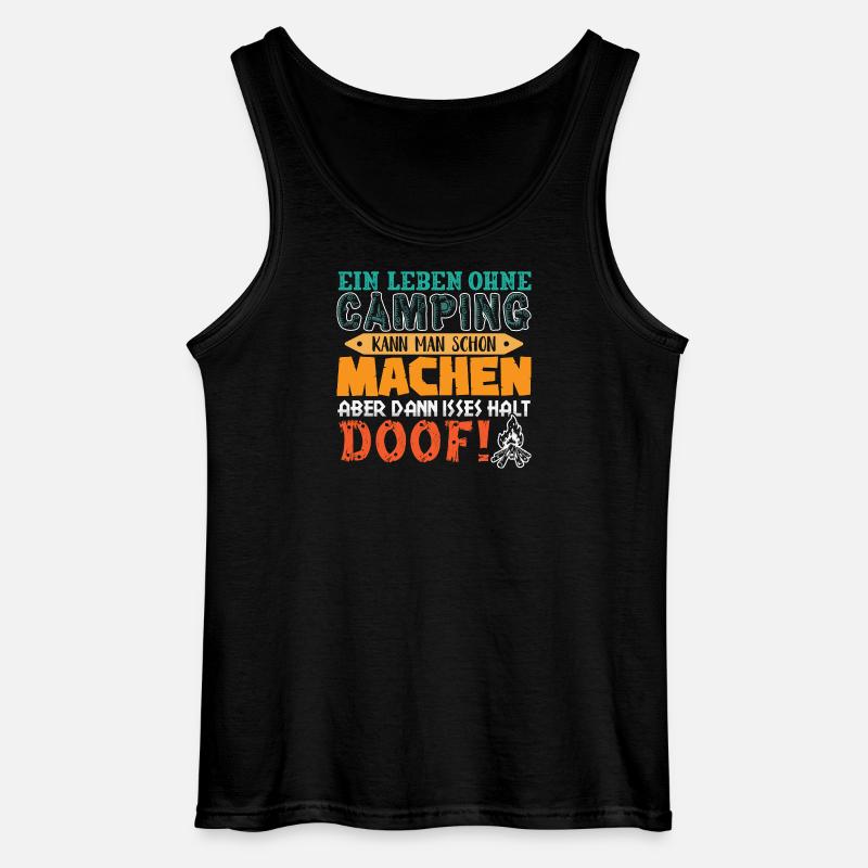 Camper Camping Wohnwagen Spruch - Gildan Männer Tank Top - Schwarz