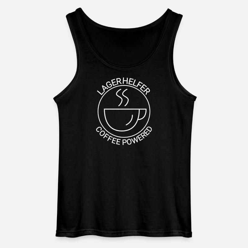 Lagerhelfer Coffee Powered - Gildan Männer Tank Top - Schwarz
