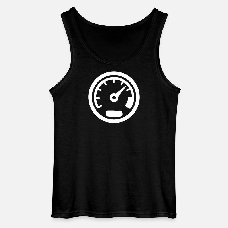 Tacho Kmh Speed Icon - Gildan Männer Tank Top - Schwarz