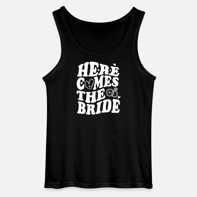 Here Comes the Bride – Hochzeit Statement - Gildan Männer Tank Top - Schwarz