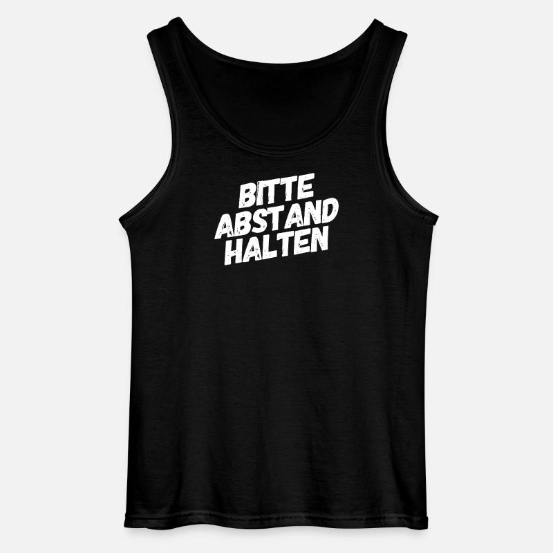 Bitte Abstand halten - Gildan Männer Tank Top - Schwarz