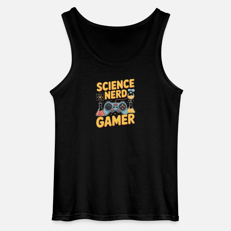 Science Nerd Gamer Controller Chemie Physik - Gildan Männer Tank Top - Schwarz