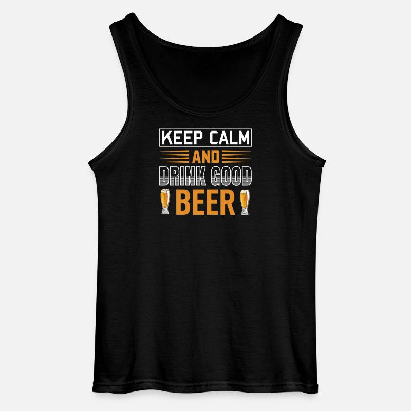 Keep calm drink beer - Gildan Männer Tank Top - Schwarz