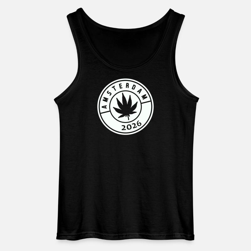 Amsterdam Weed 2026 - Gildan Männer Tank Top - Schwarz