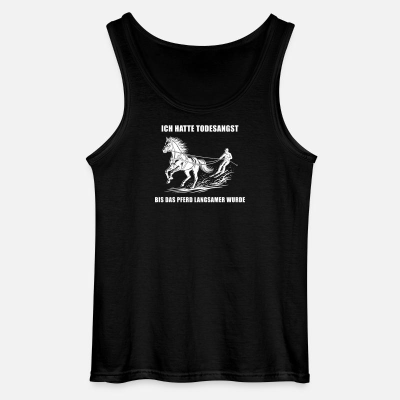 Bis das Pferd langsamer wurde - Gildan Männer Tank Top - Schwarz