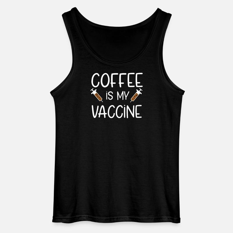 Kaffee Impfung - Gildan Männer Tank Top - Schwarz