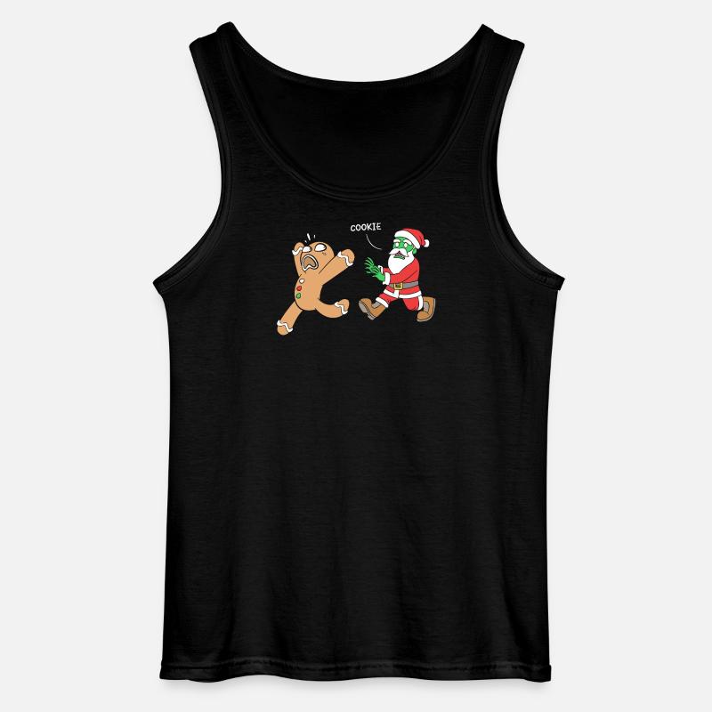 Lebkuchen Weihnachten Lebkuchenmann Gingerbread - Gildan Männer Tank Top - Schwarz
