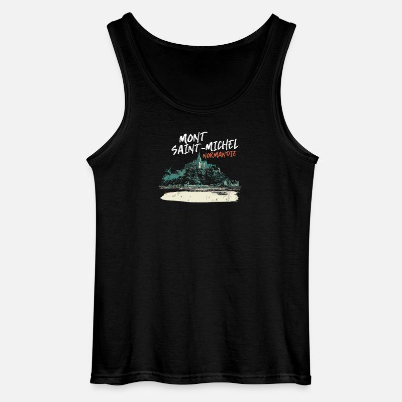 Stilisierter Mont Saint-Michel - Gildan Männer Tank Top - Schwarz
