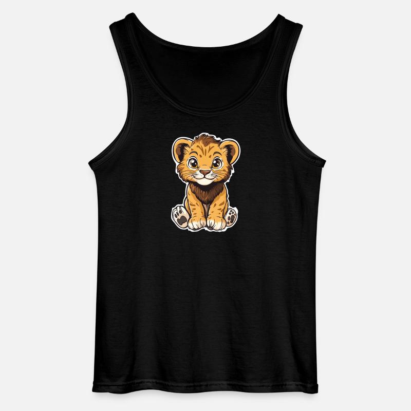Löwe - Gildan Männer Tank Top - Schwarz
