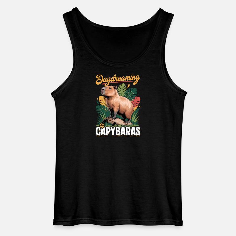 Funny aesthetic Kawaii Capybara - Gildan Männer Tank Top - Schwarz