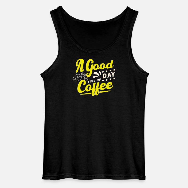 Good day starts with coffee - Gildan Männer Tank Top - Schwarz