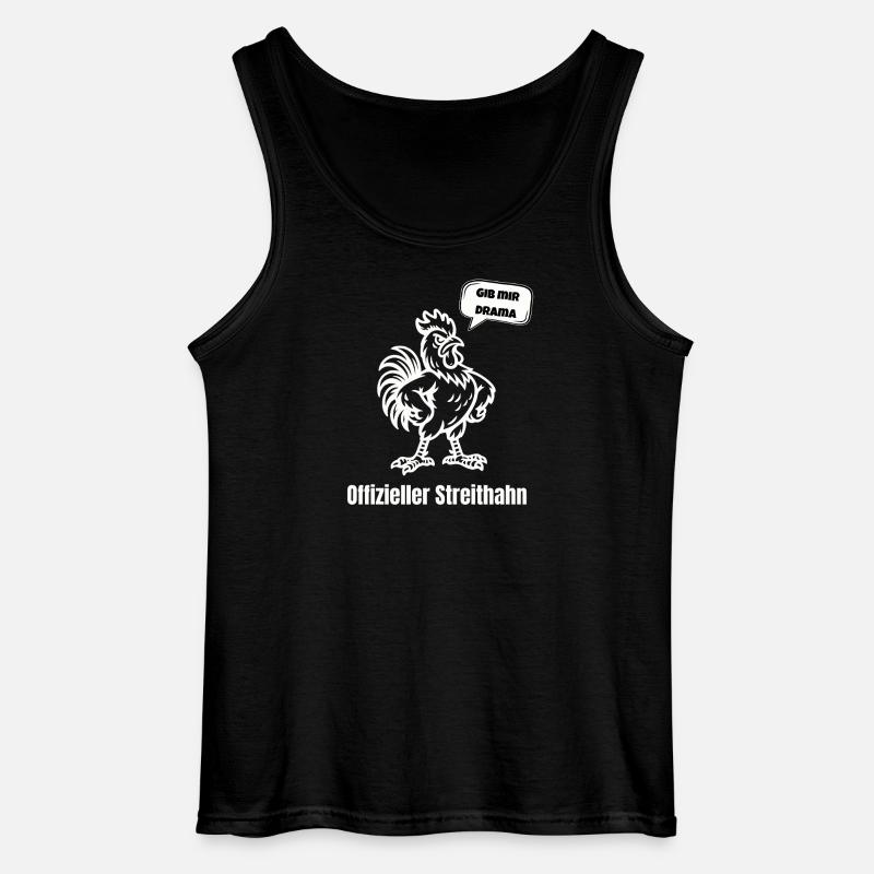 Streithahn Drama Spruch - Gildan Männer Tank Top - Schwarz