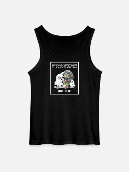 My favorite ghost - Gildan Men’s Tank Top - black