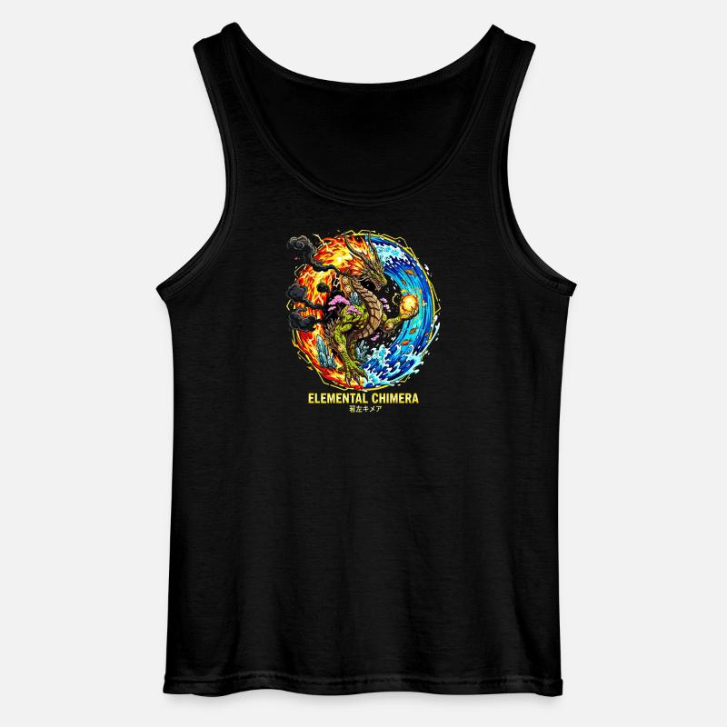 Elemental Chimera | Drache der 3 Elemente - Gildan Männer Tank Top - Schwarz