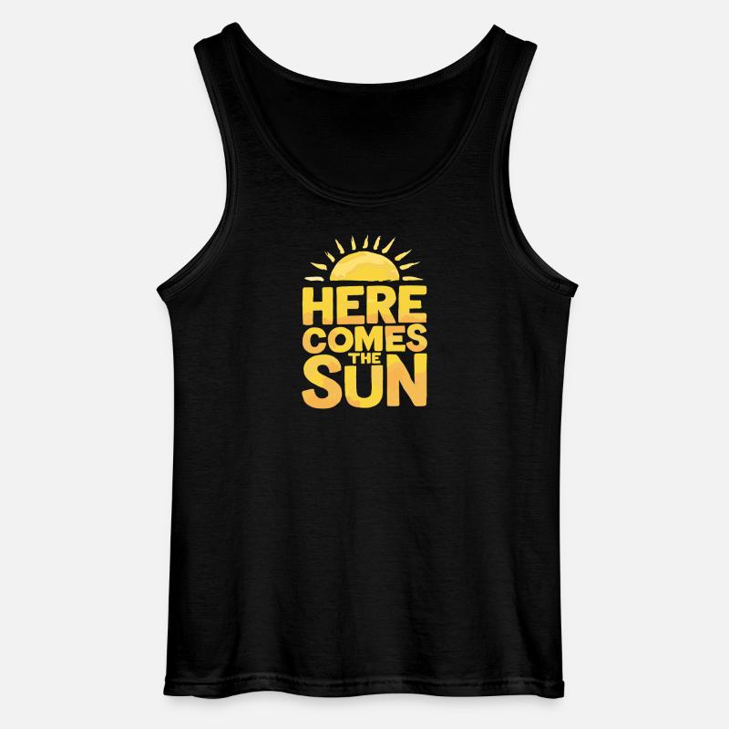 Here Comes the Sun Sonnenstrahlen - Gildan Männer Tank Top - Schwarz