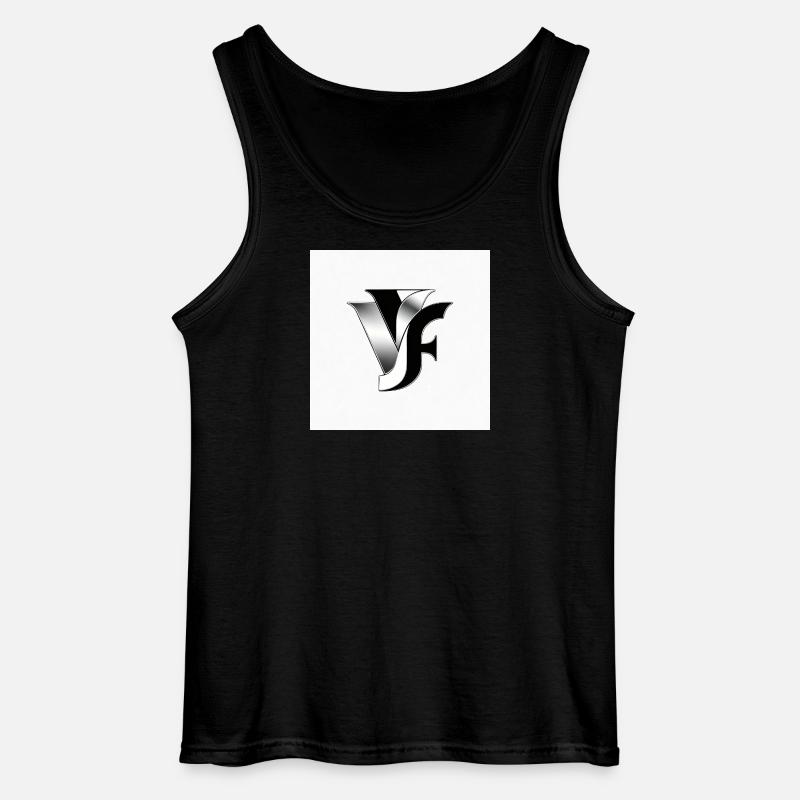 VF Monogramm Metallisch - Gildan Männer Tank Top - Schwarz