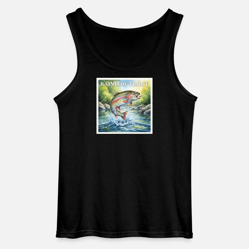 Regenbogenforelle - Gildan Männer Tank Top - Schwarz