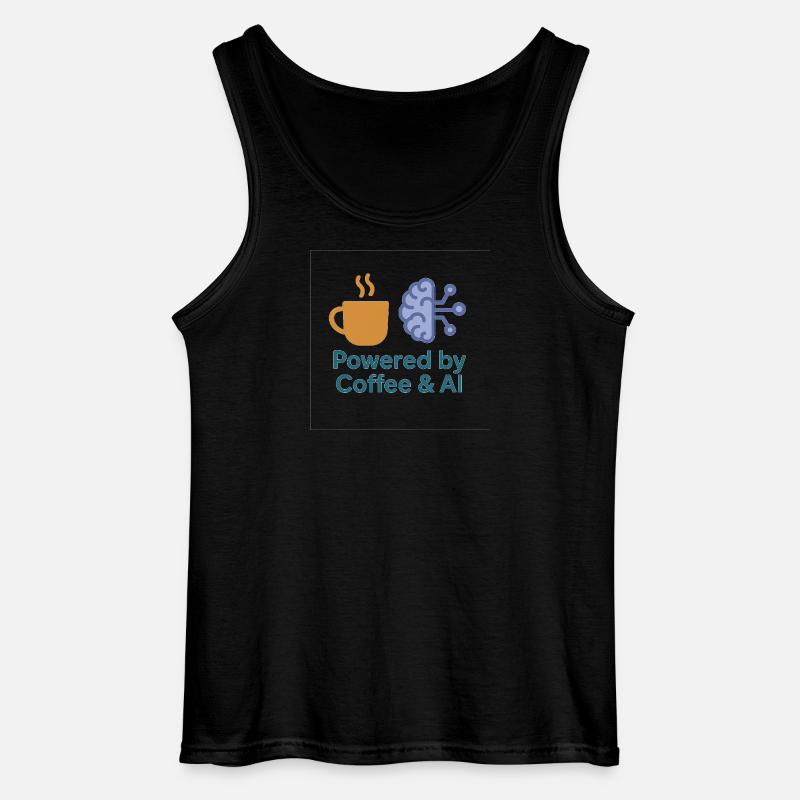 Kaffee KI Kraftdesign - Gildan Männer Tank Top - Schwarz