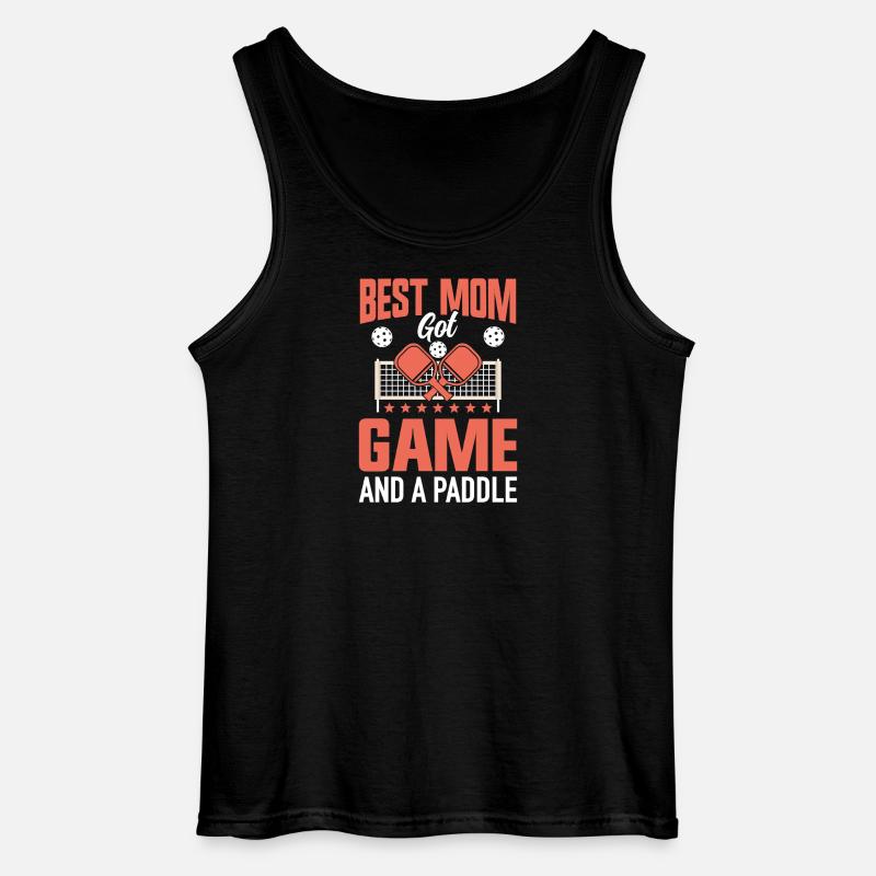 Pickleball Mama Mutter Paddleball Mom - Gildan Männer Tank Top - Schwarz