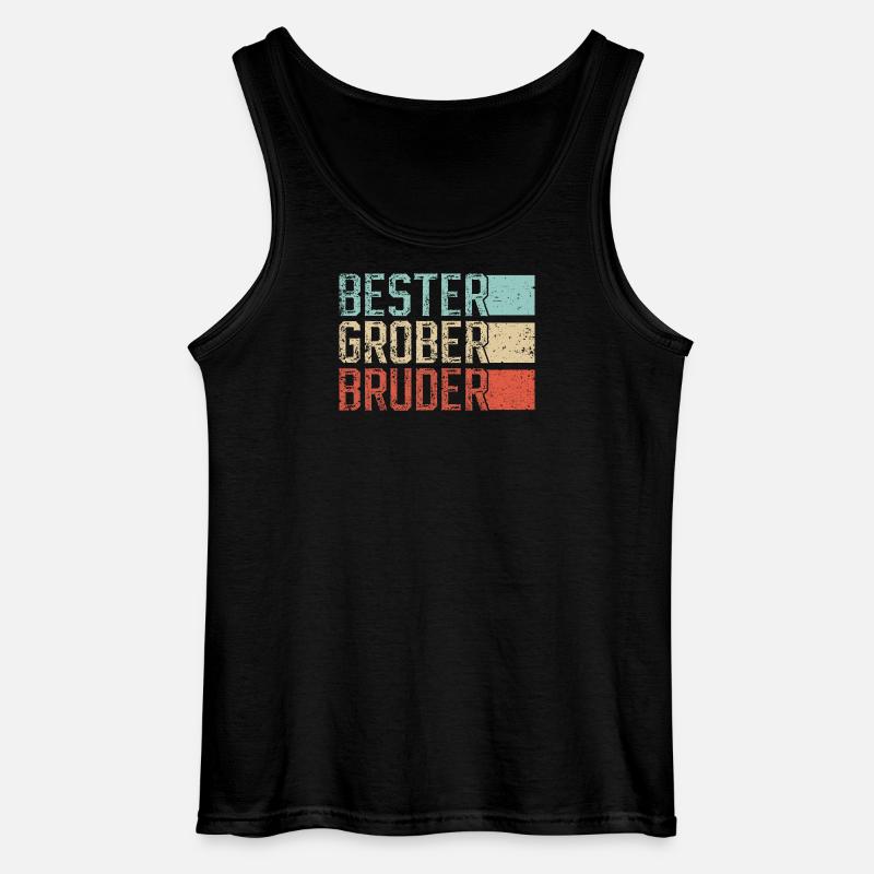 Bester Großer Bruder Retro - Gildan Männer Tank Top - Schwarz