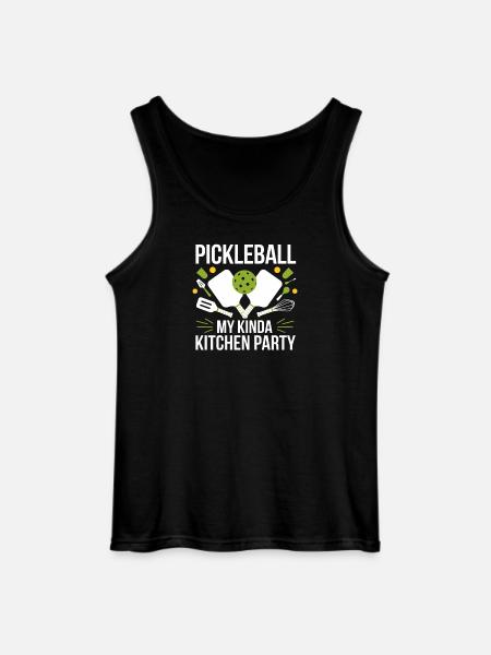 Pickleball My Kinda Kitchen Party - Gildan Men’s Tank Top - black