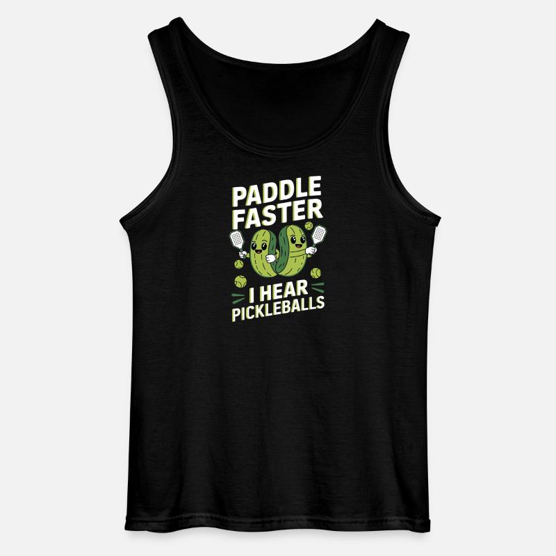 Pickleball Gurke Essiggurke Geschenk - Gildan Männer Tank Top - Schwarz