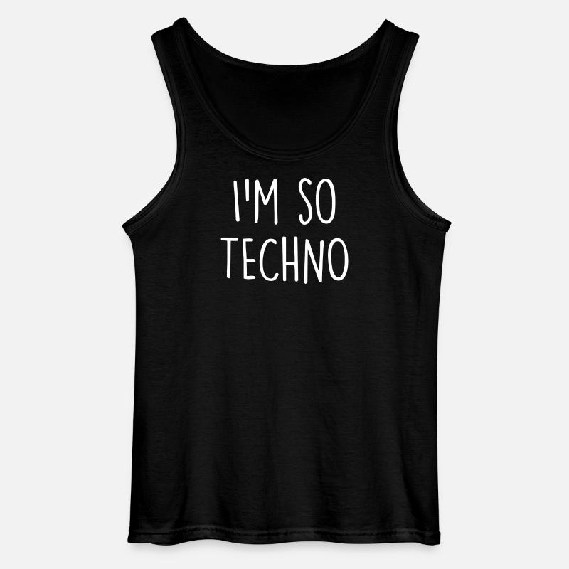 Techno - Gildan Männer Tank Top - Schwarz